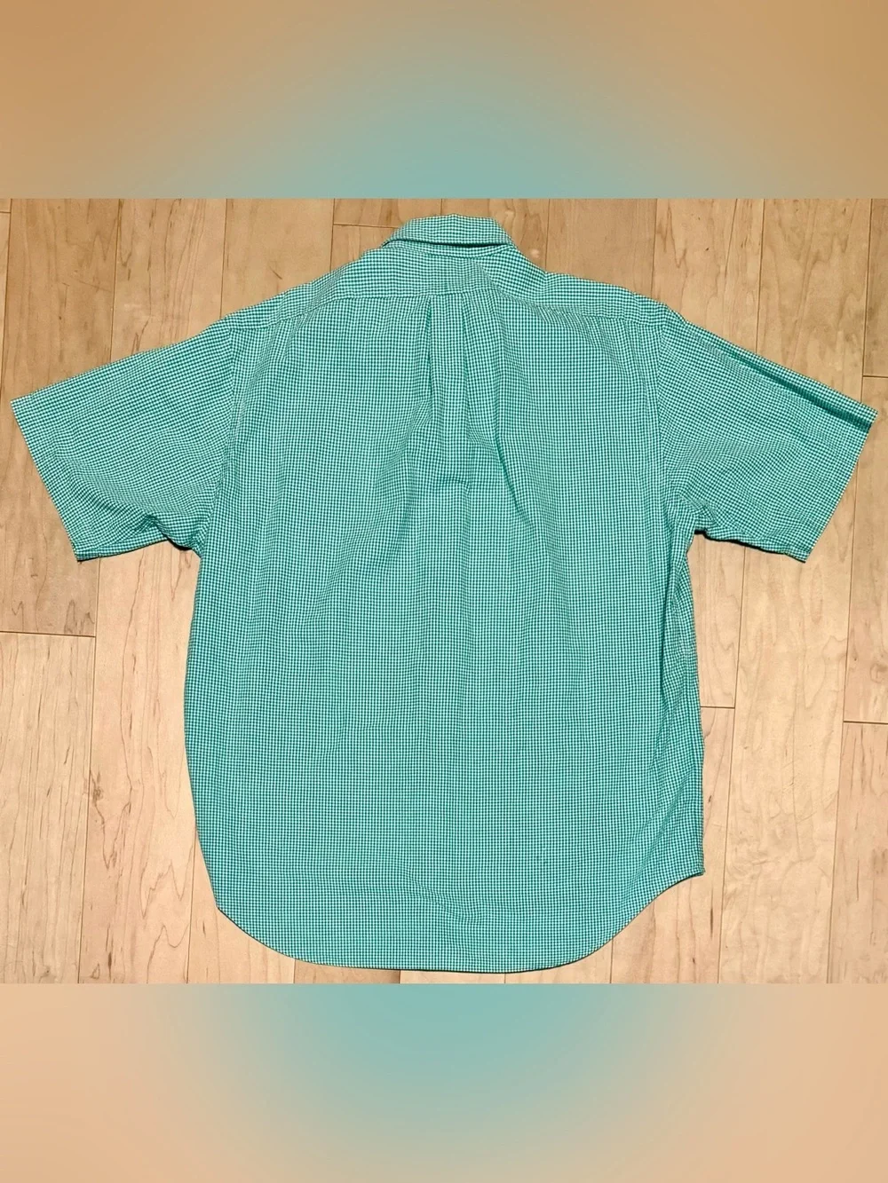 Polo Ralph Lauren Blaire S/S Seersucker Button Down Shirt Green Gingham Men’s L